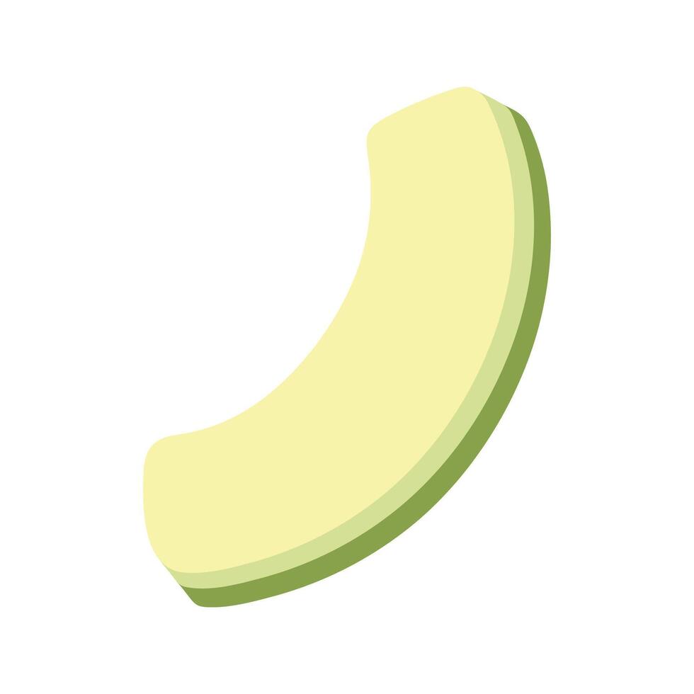Cut slice of avocado illustration. vector