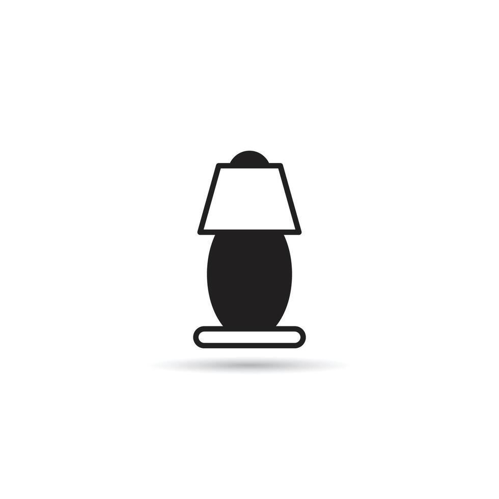 bedside lamp icon illustration vector