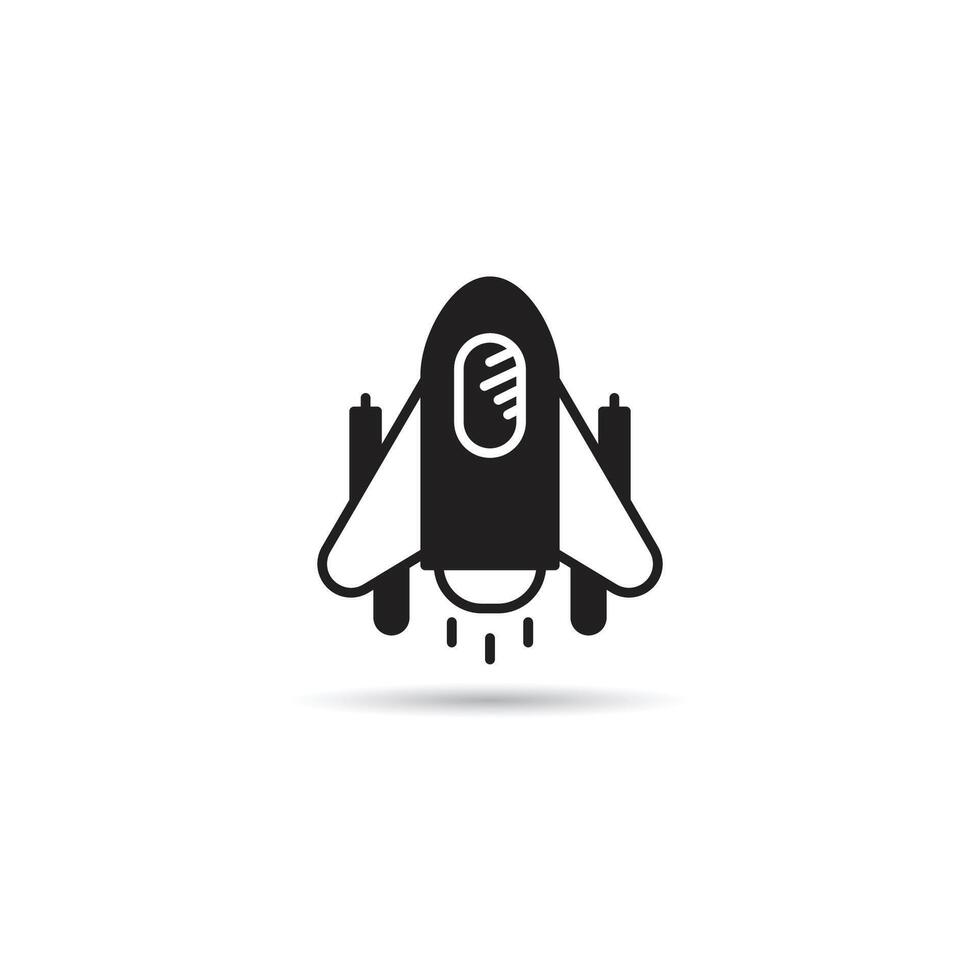 spaceship icon illustration vector