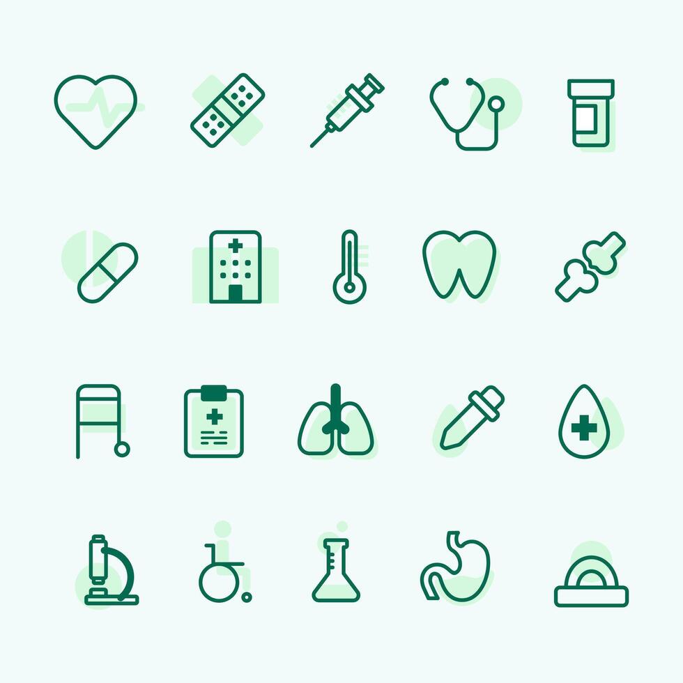 medical icon design collection set vector