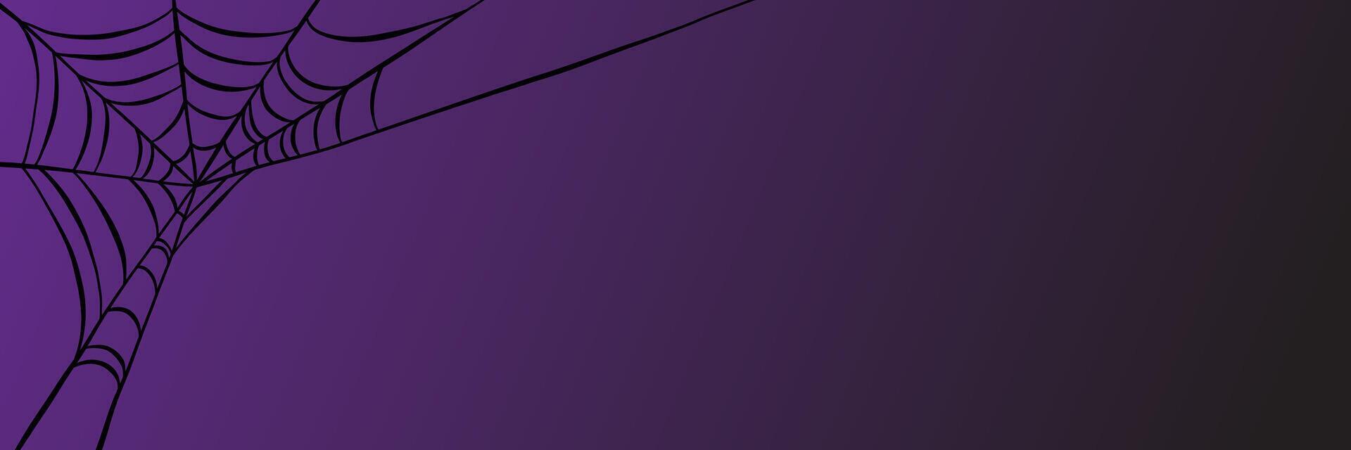 spider web banner purple vector