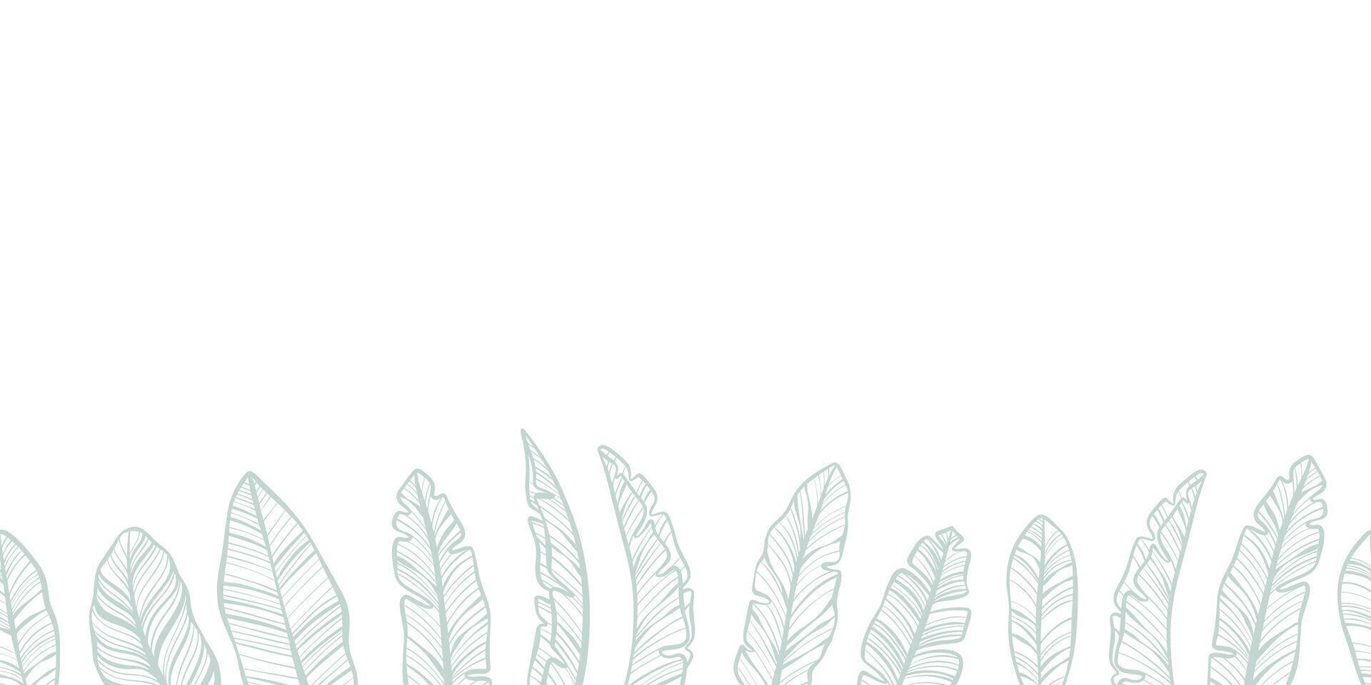 seamless repeating tropical banner vector