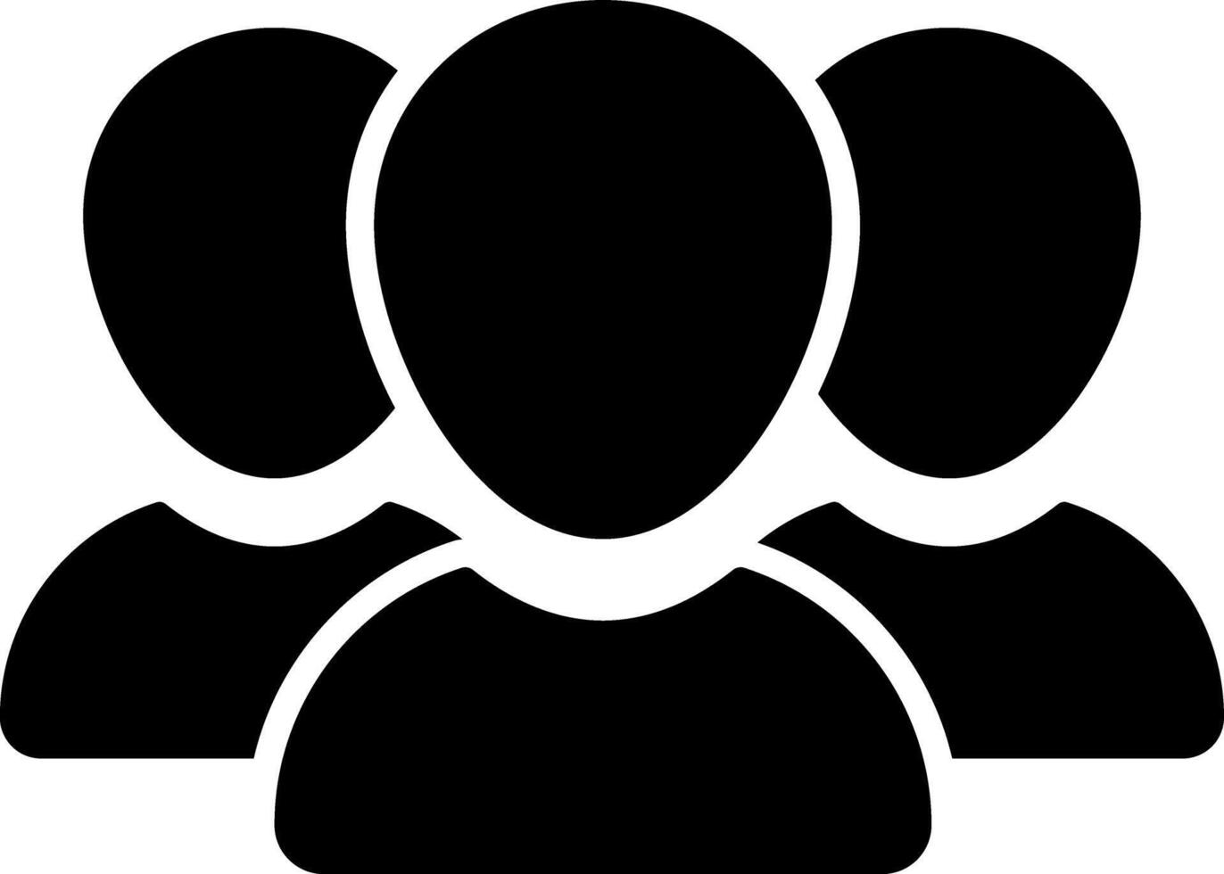 Group of people icon, flat illustration, vector