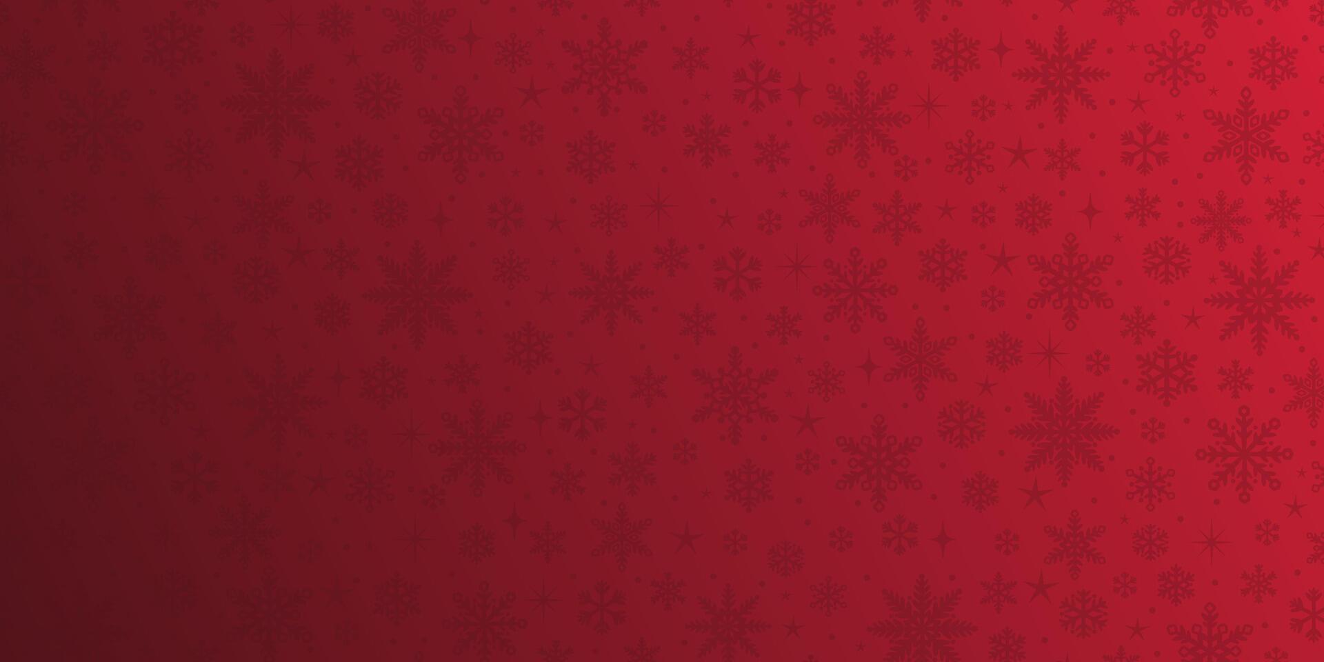 Red Christmas background texture, snowflake illustration, gradient greeting winter holiday banner design vector