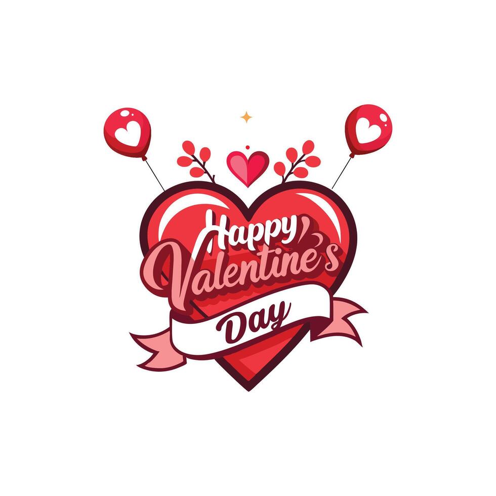 From the Heart A Happy Valentines Day Greeting vector