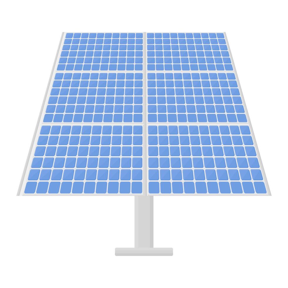 Sustainable Energy Solar Panel. Energy Solutions Solar Panel Illustration. vector