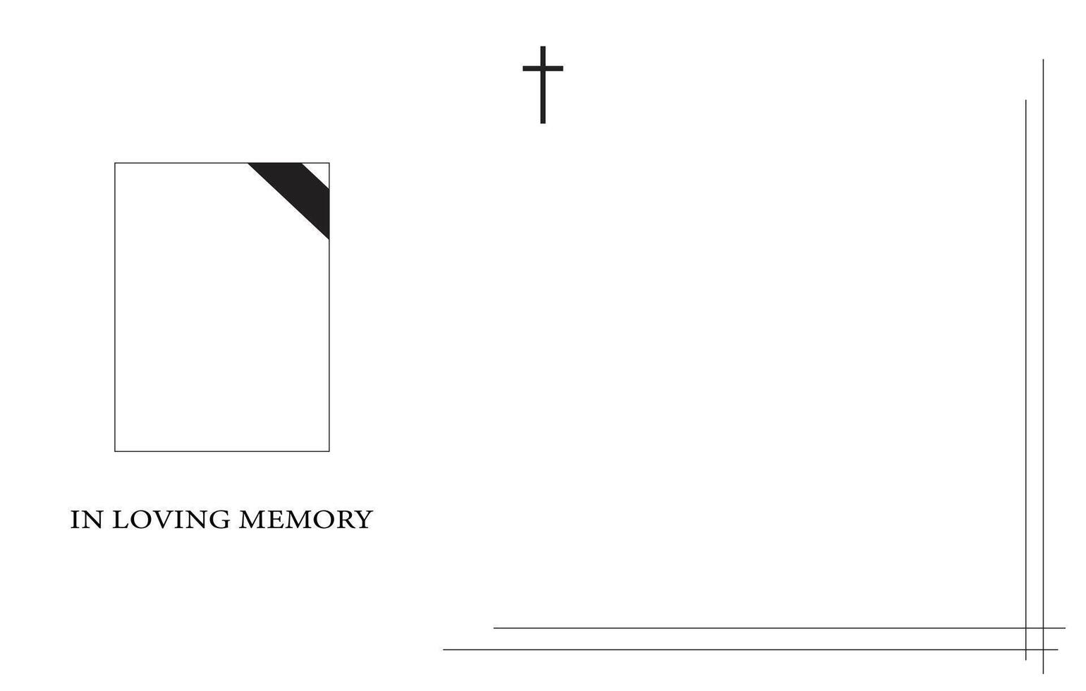 funeral white empty card vector