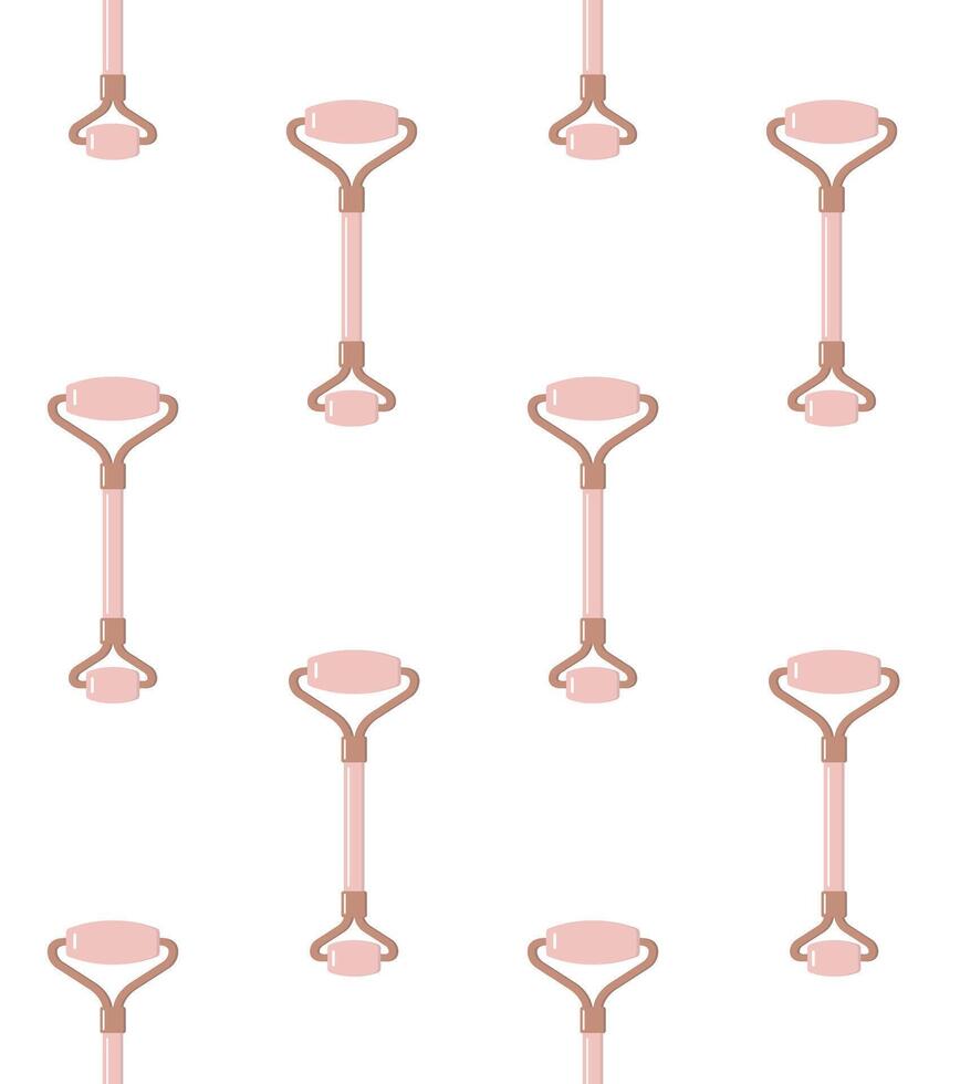 Seamless pattern of flat massage roller vector