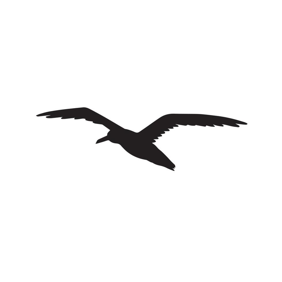 Hand drawn doodle sketch flying seagull vector