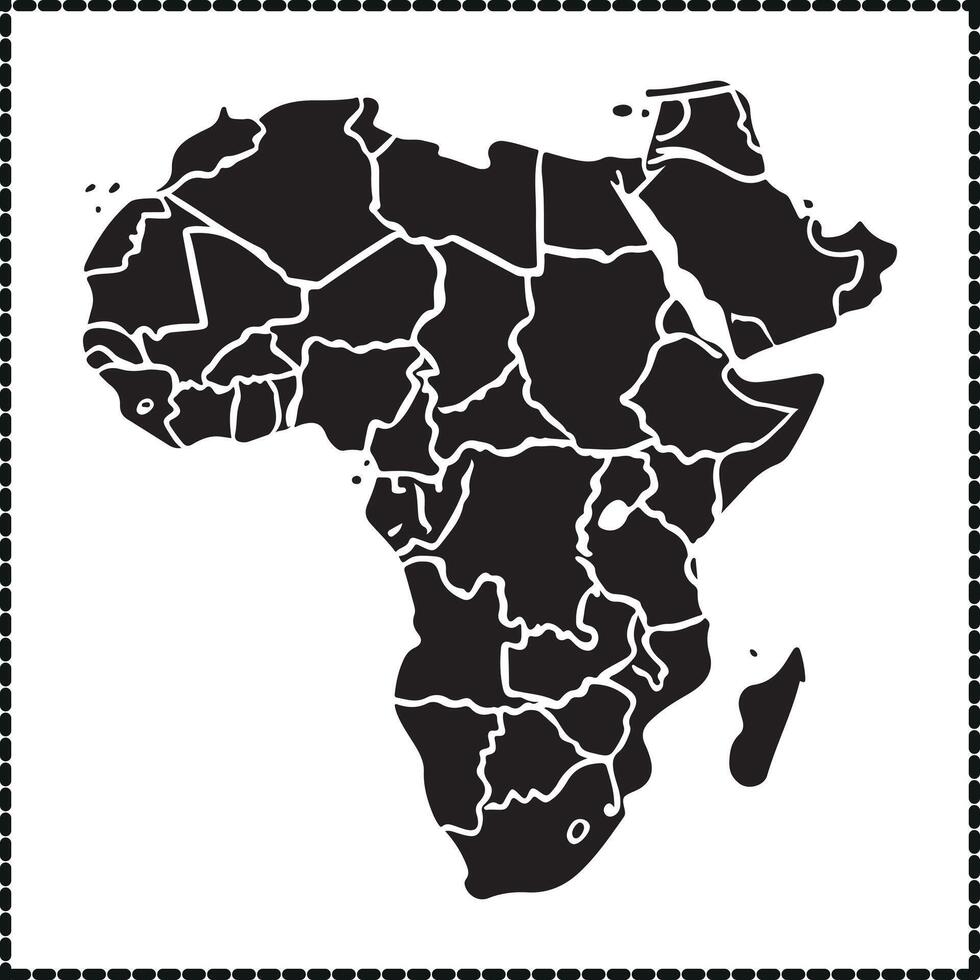 Africa Map, Monogram Clipart, Bundle Art vector