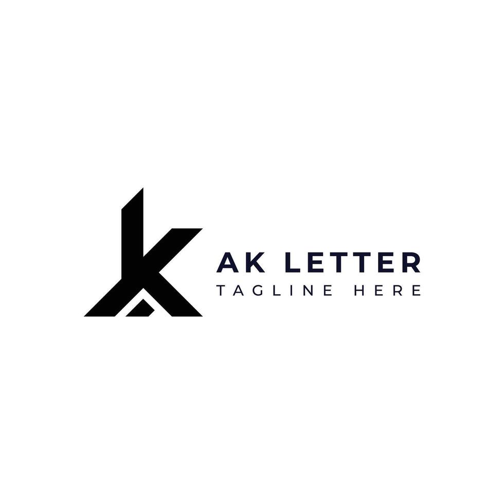 Creative AK Architecture Monogram letters Logo vector