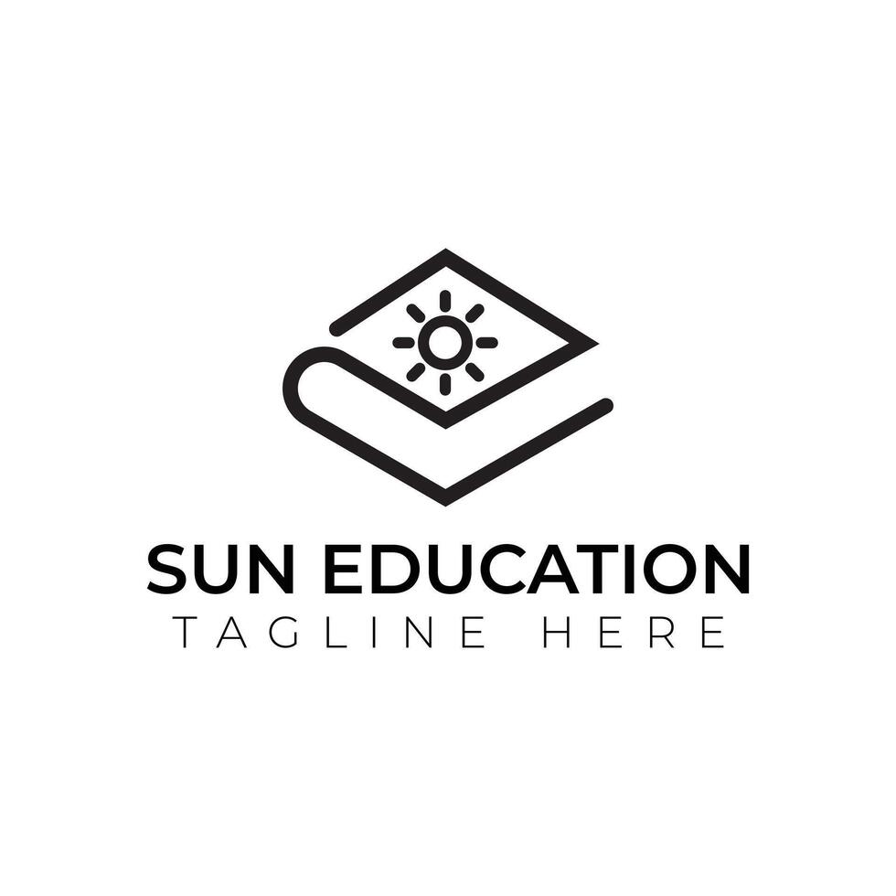 sun education Logo design vector