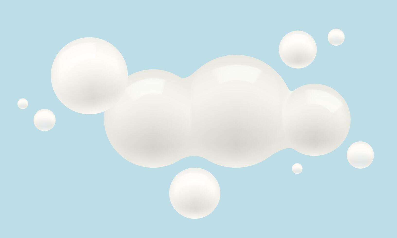 Abstract white cloud in realistic style. Digital cloud. vector