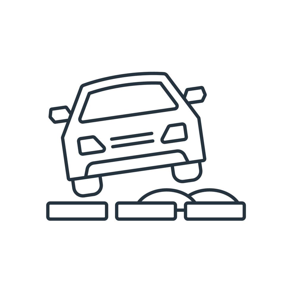 Car Tilt icons symbol elements for infographic web vector