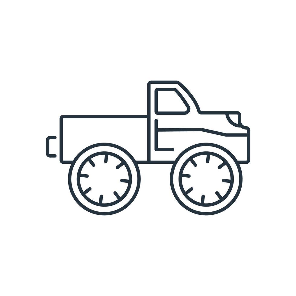 Monster Truck icons symbol elements for infographic web vector