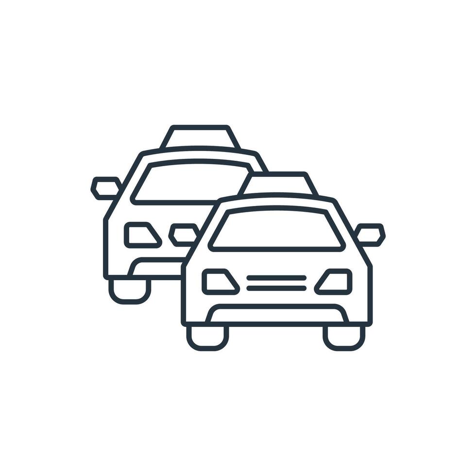 Taxi icons symbol elements for infographic web vector