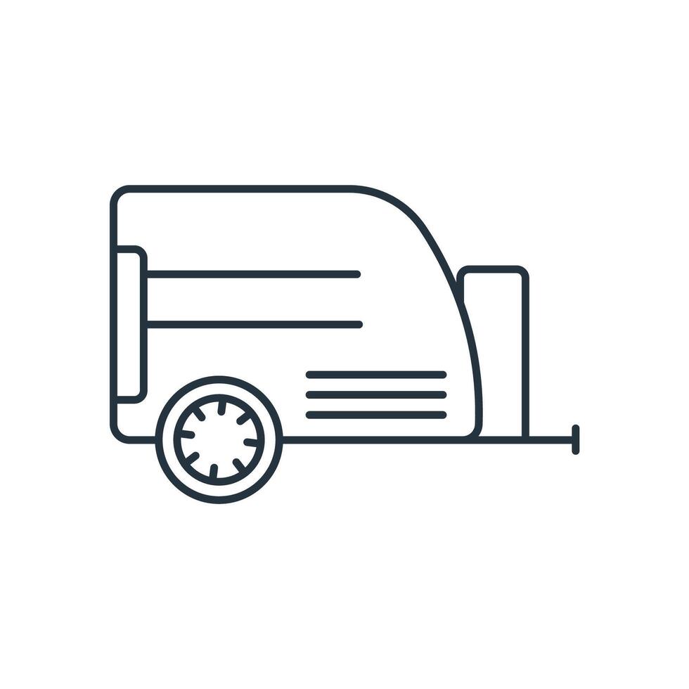 trailer icons symbol elements for infographic web vector