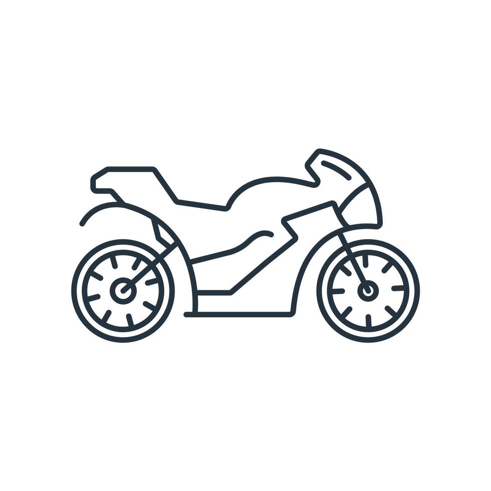Motorcycle icons symbol elements for infographic web vector