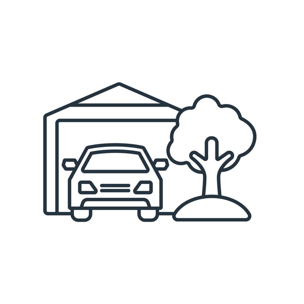 garage icons symbol elements for infographic web vector