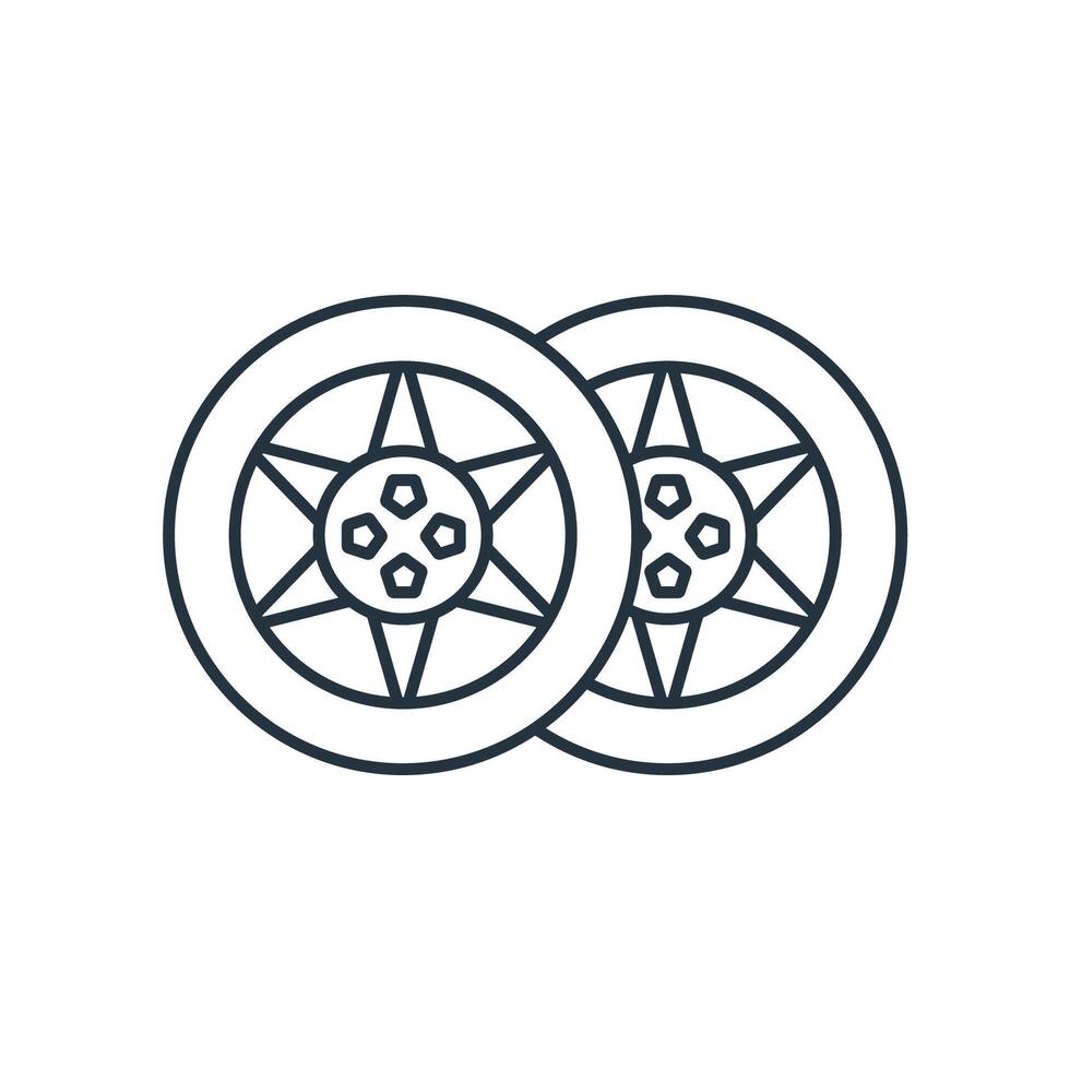 Tire icons symbol elements for infographic web vector