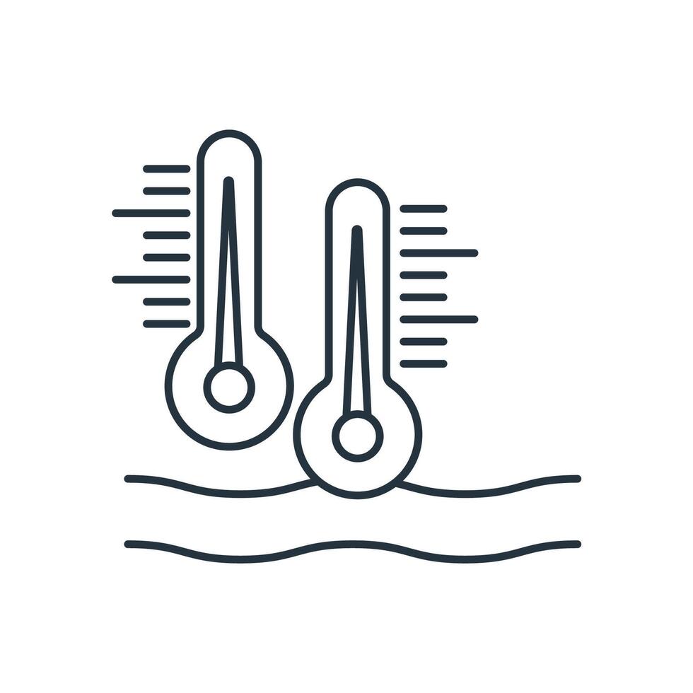 Temperature control icons symbol elements for infographic web vector
