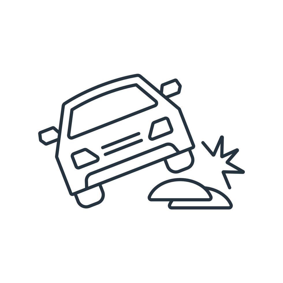 car bump icons symbol elements for infographic web vector
