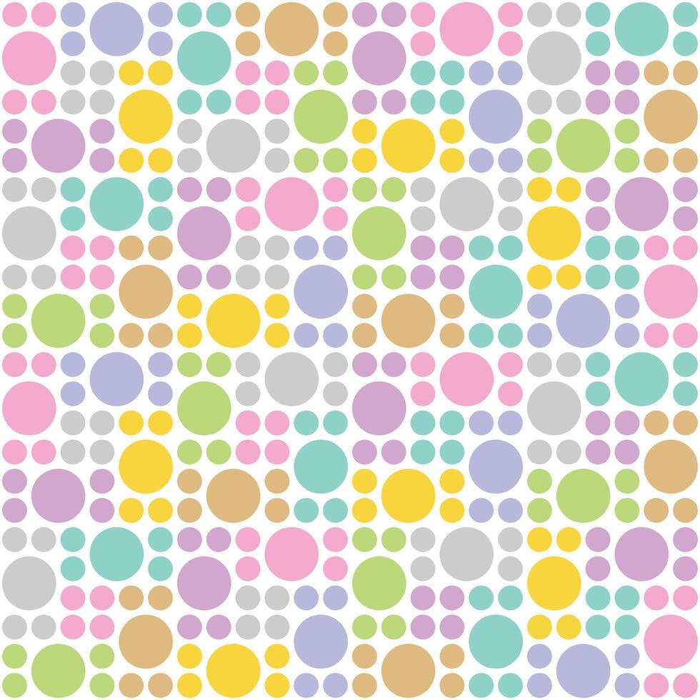 Flat Colorful Dots Seamless Pattern vector