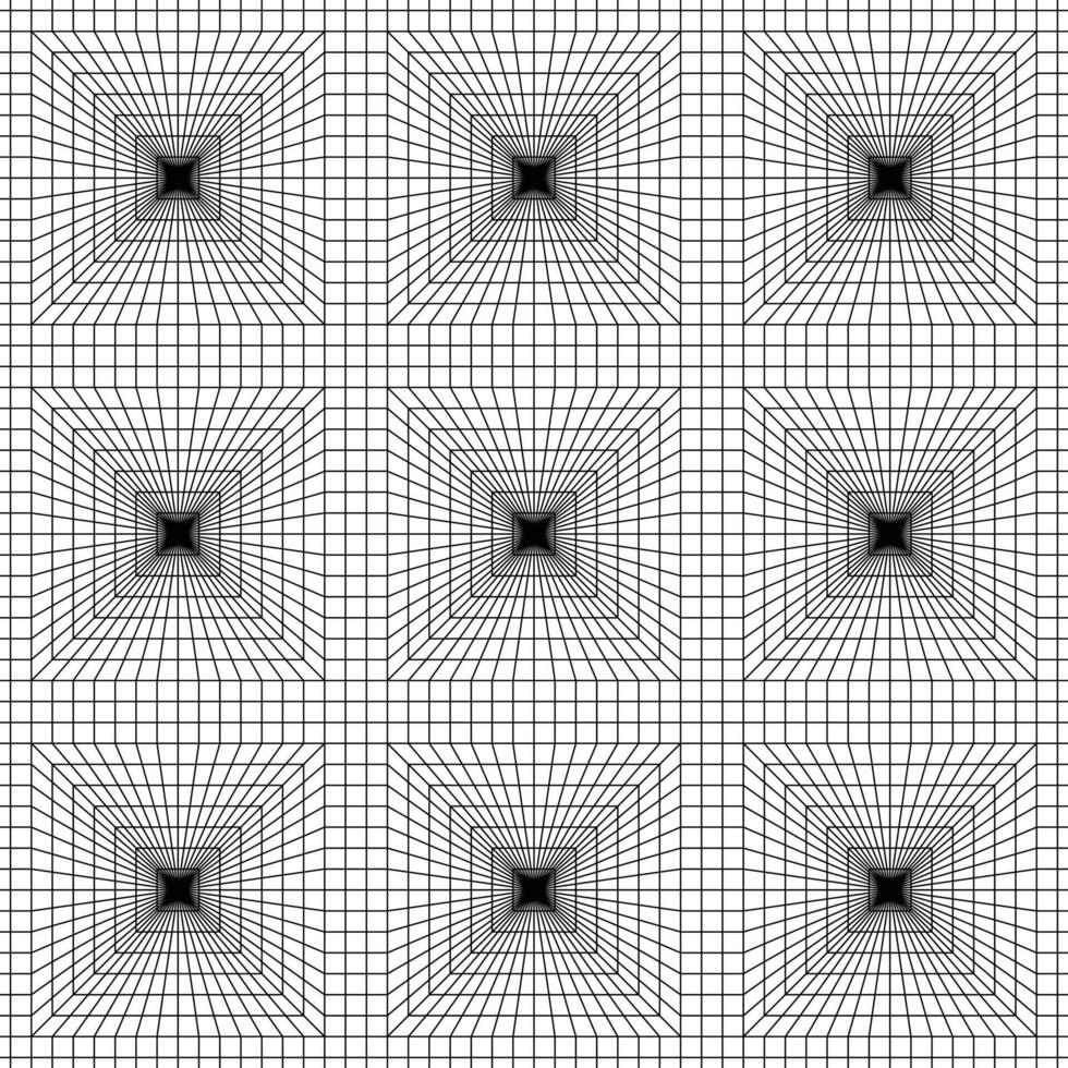 Black and White Hallway Framework Seamless Pattern vector