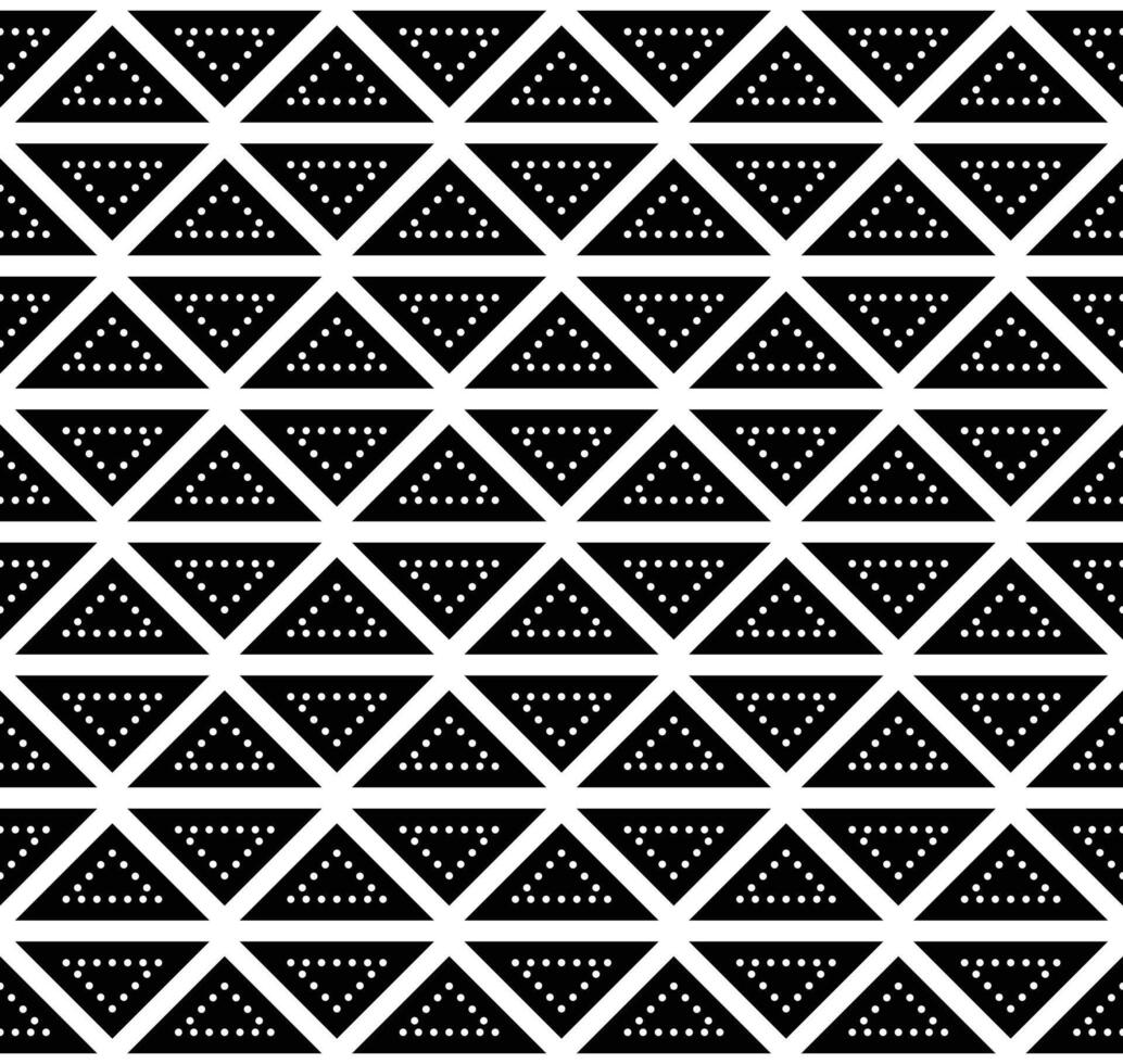 Geometric Flat Dotted Triangles Seamless Pattern vector