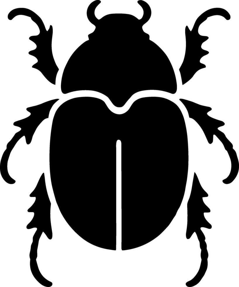 Decorative Beetle Silhouette Design vector