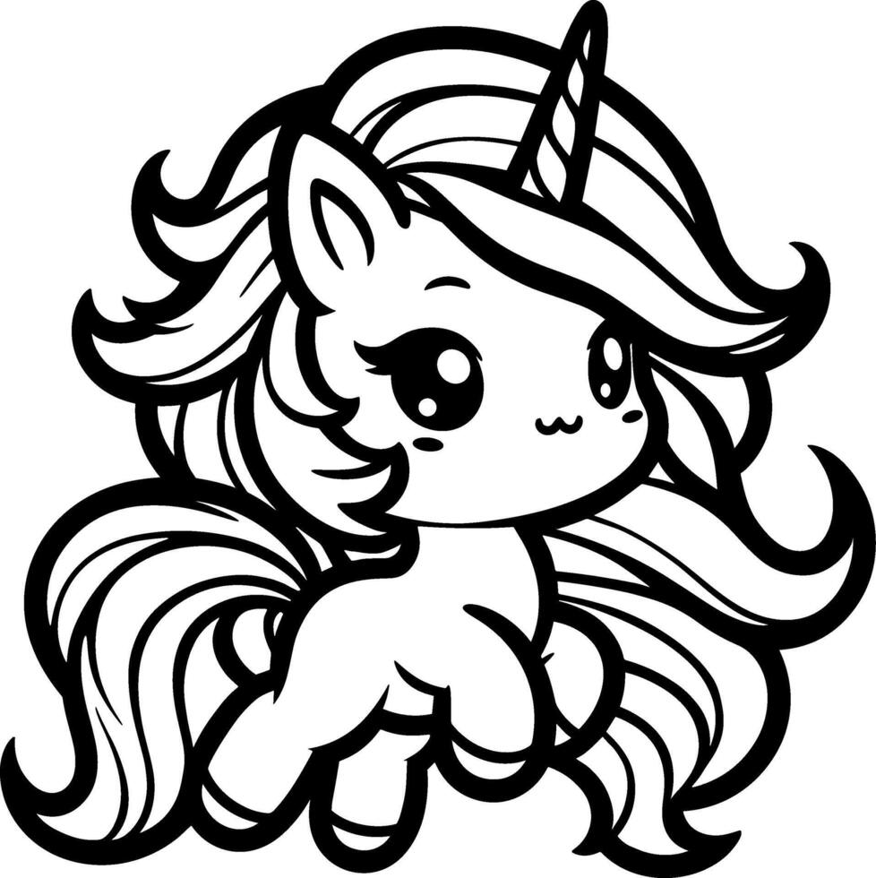 Cute Chibi Unicorn vector