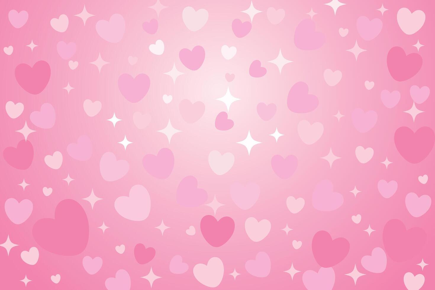 Background with pink hearts for Valentine's Day, wedding. vector