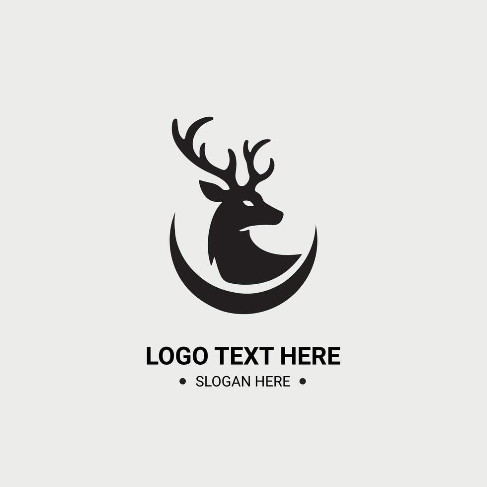 Deer head branding logo icon vector