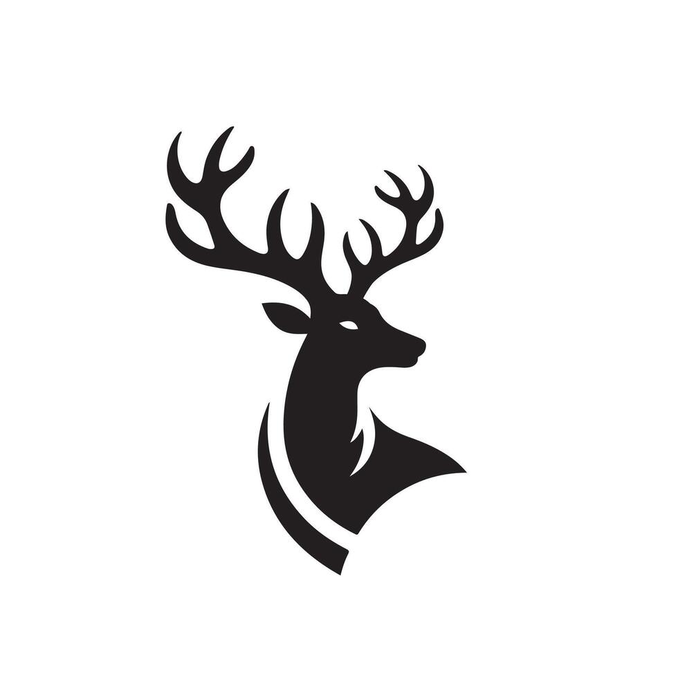 Deer head iconic logo design vector