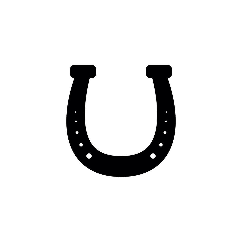Horseshoe Emblem. Horseshoe icon and protection vector