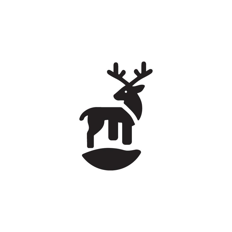 Elegant deer form icon design vector
