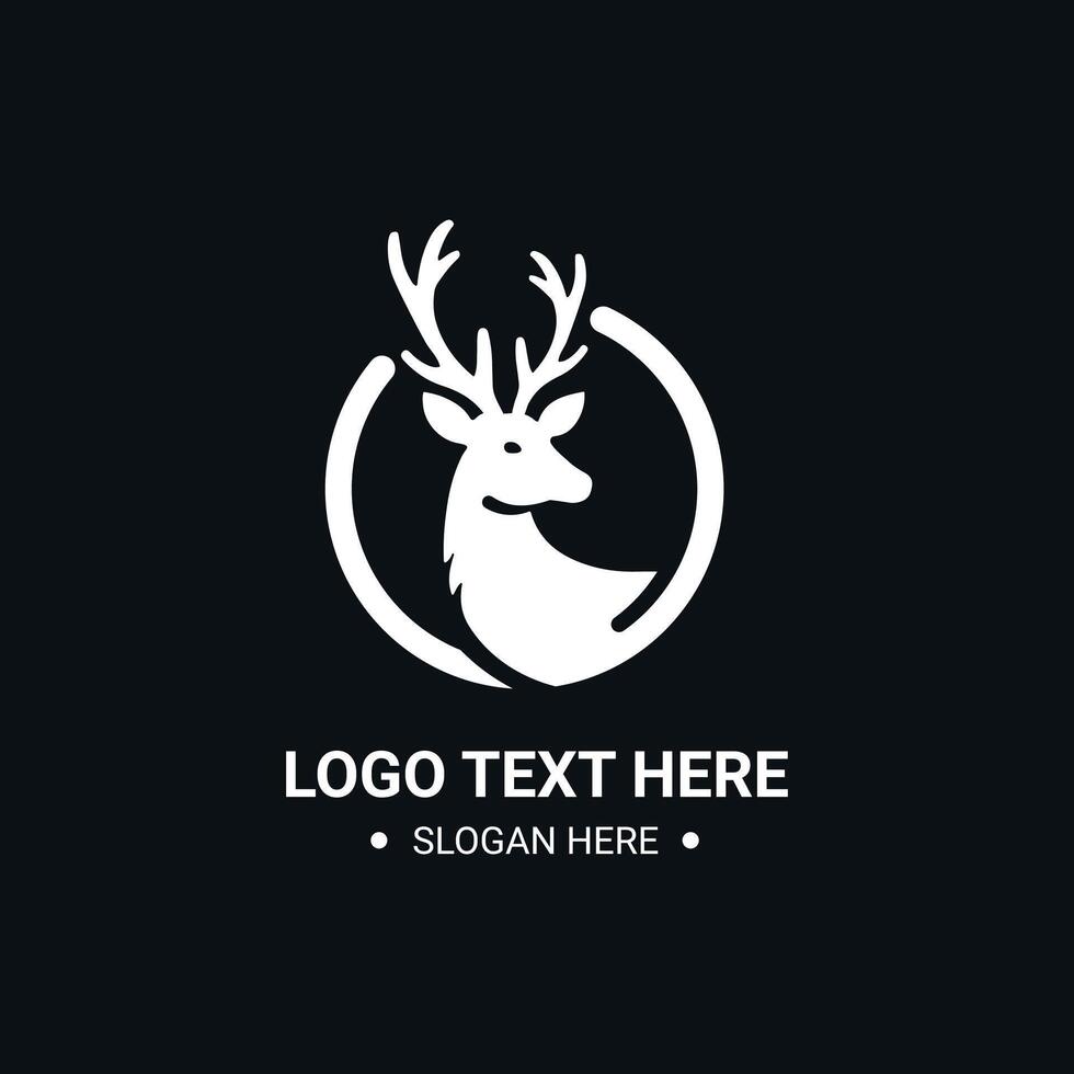 Geometric deer silhouette design icon vector