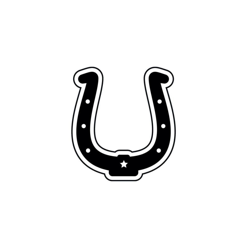 Horseshoe Icon. Horseshoe symbol and success vector
