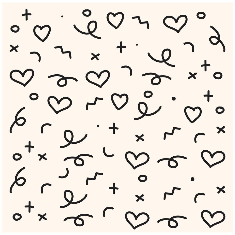Confetti Sprinkle With illustration style doodle vector