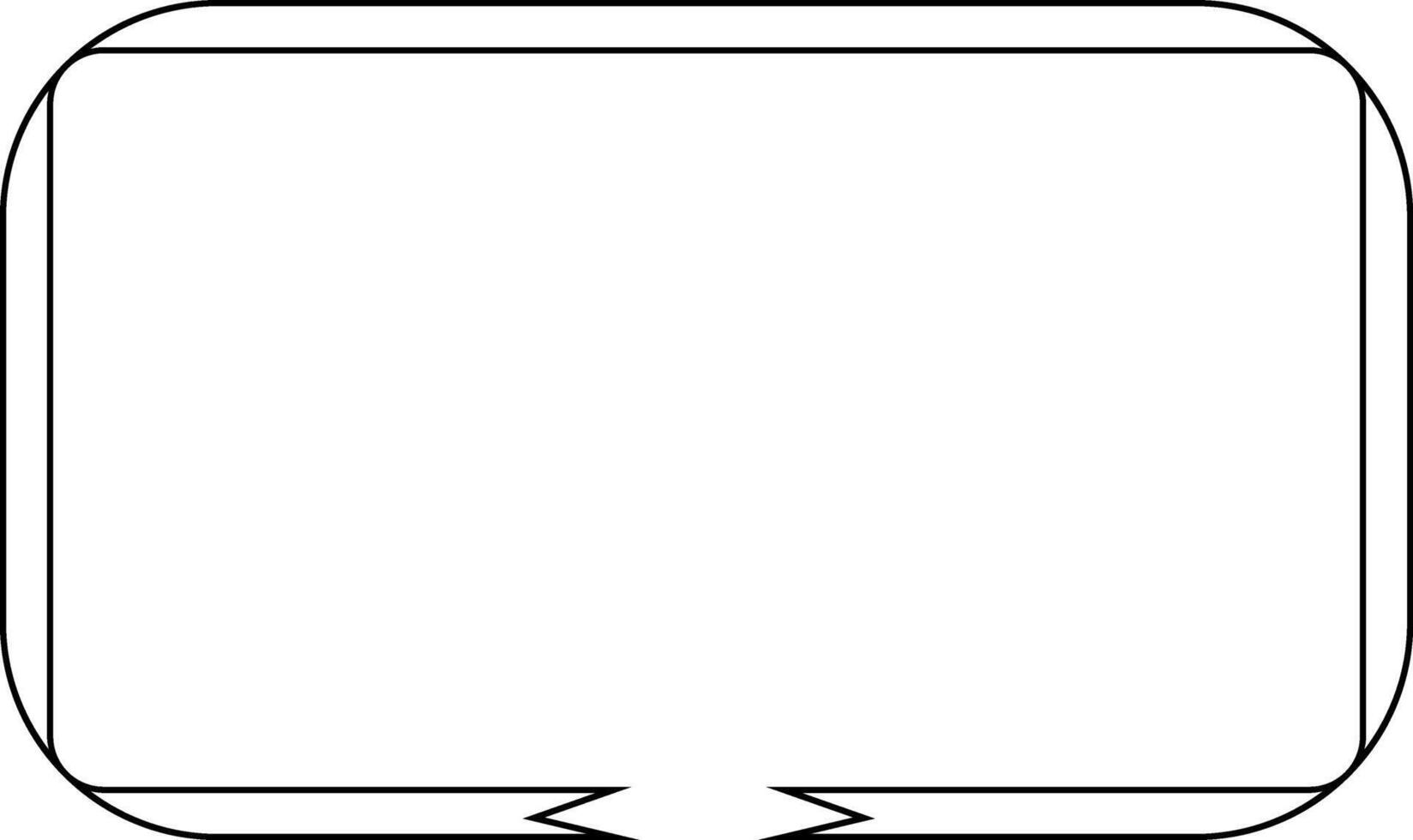 rectangular outline ribbon frame with copy space vector