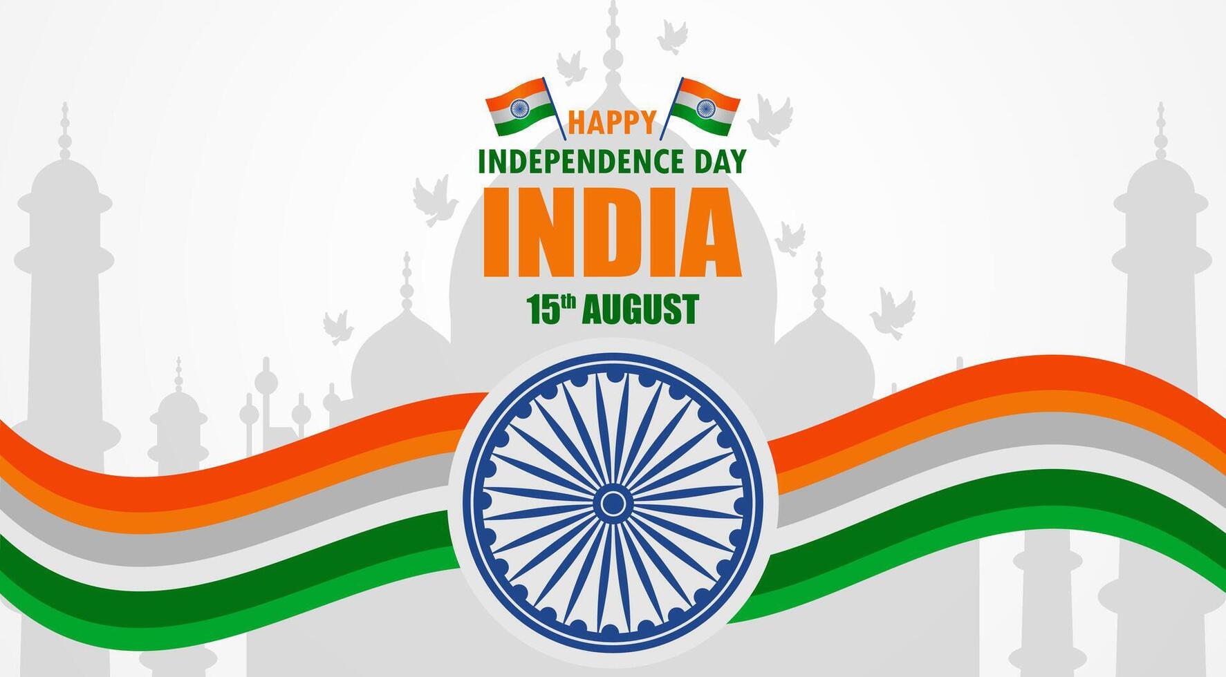 happy independence day. for india national banner background vector