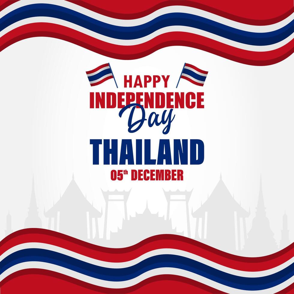 thailand independence day background for banner national background vector