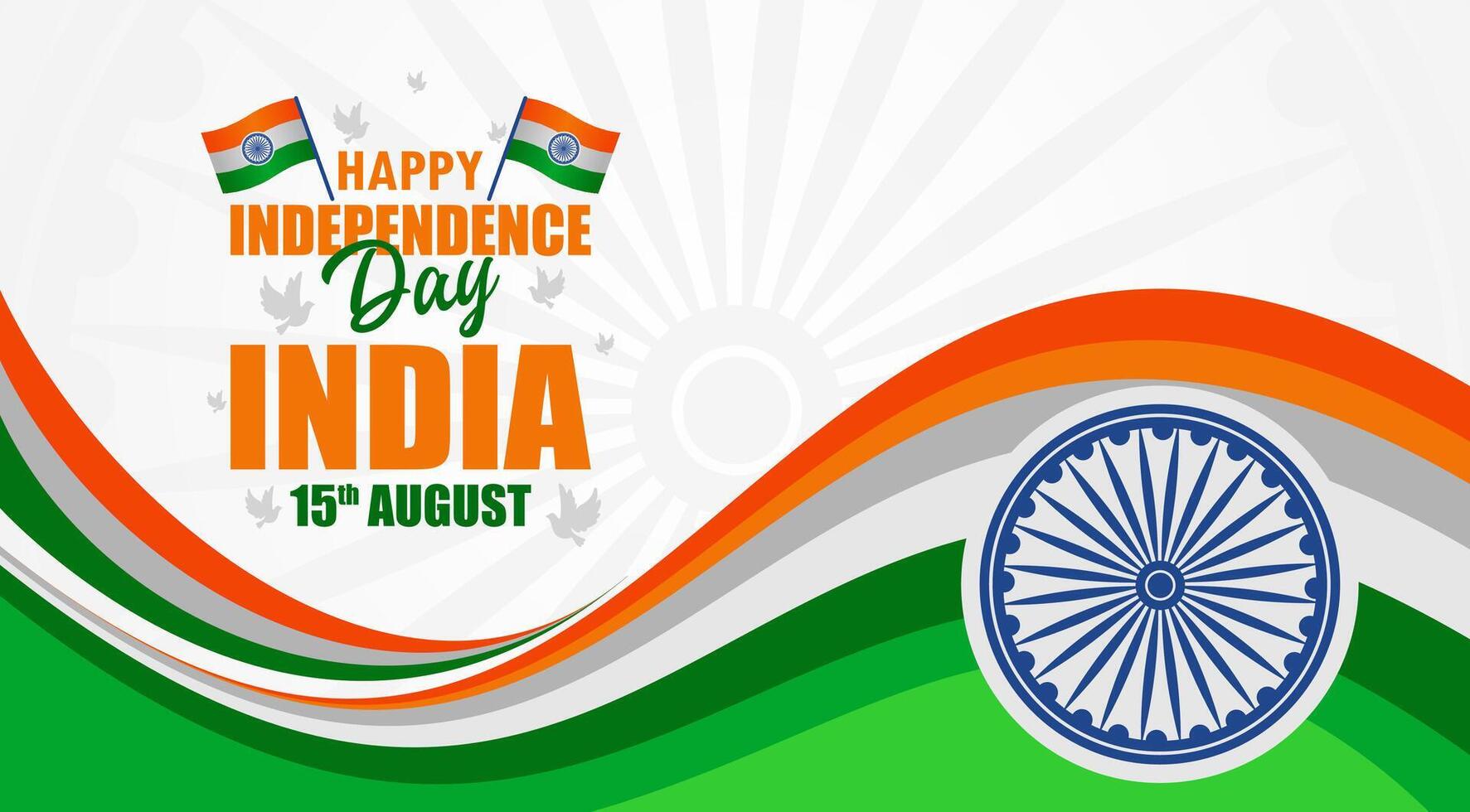 happy independence day india for banner and poster national day vector