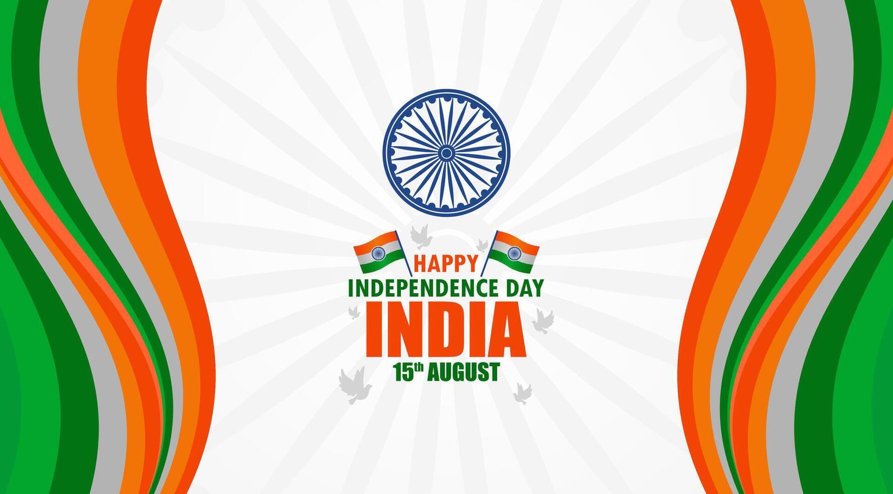 happy independence day of india background. frame background for banner and poster vector