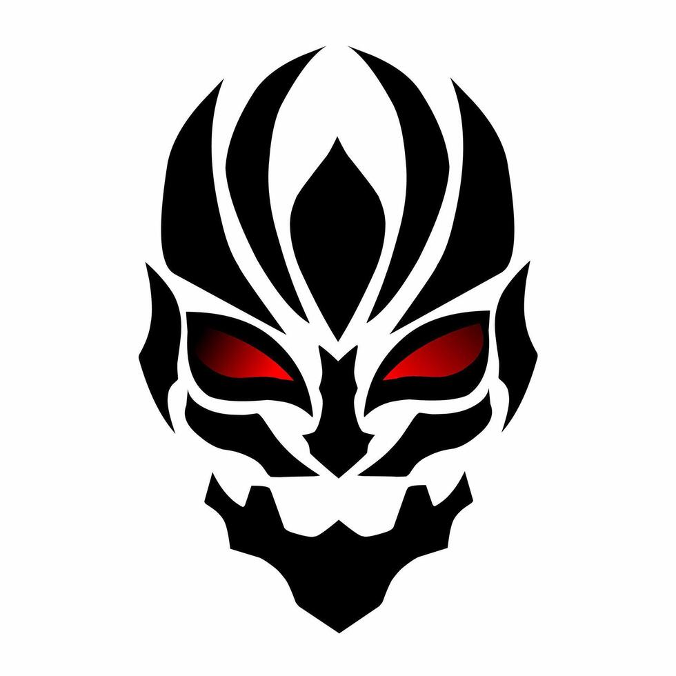 illustration graphic of tribal art design abstract skull mask vector