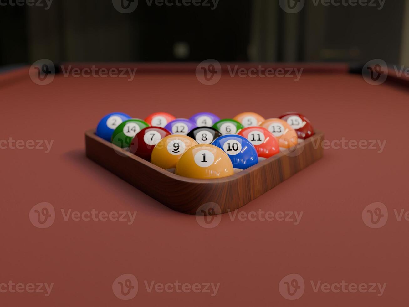 3d Render of Billiard photo
