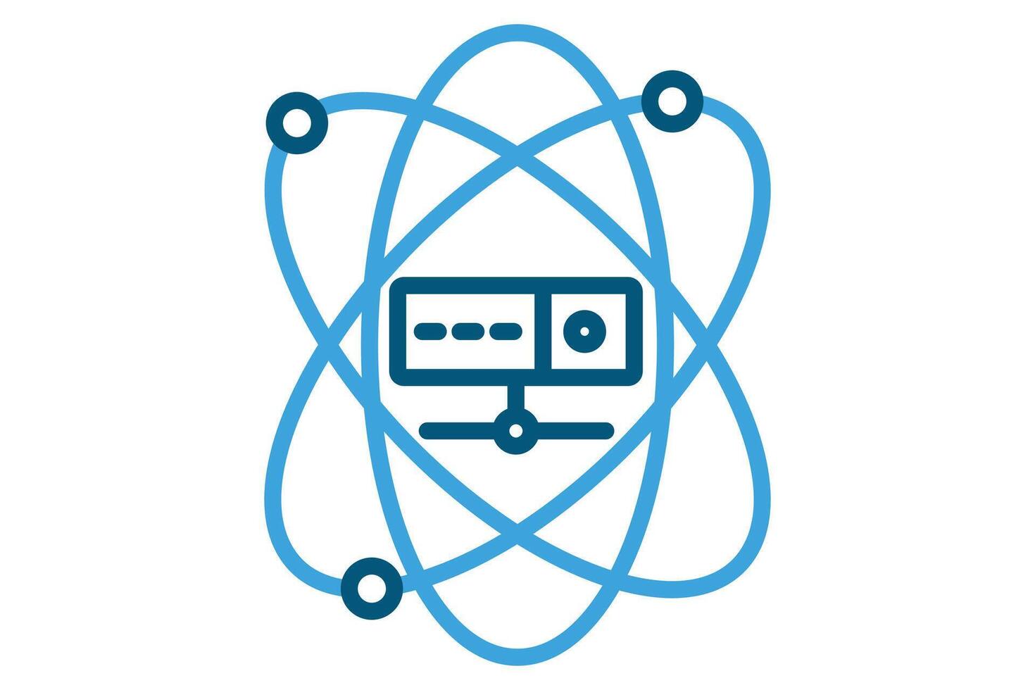 Data science icon. line icon style. icon related to IT. IT architecture elements illustration vector