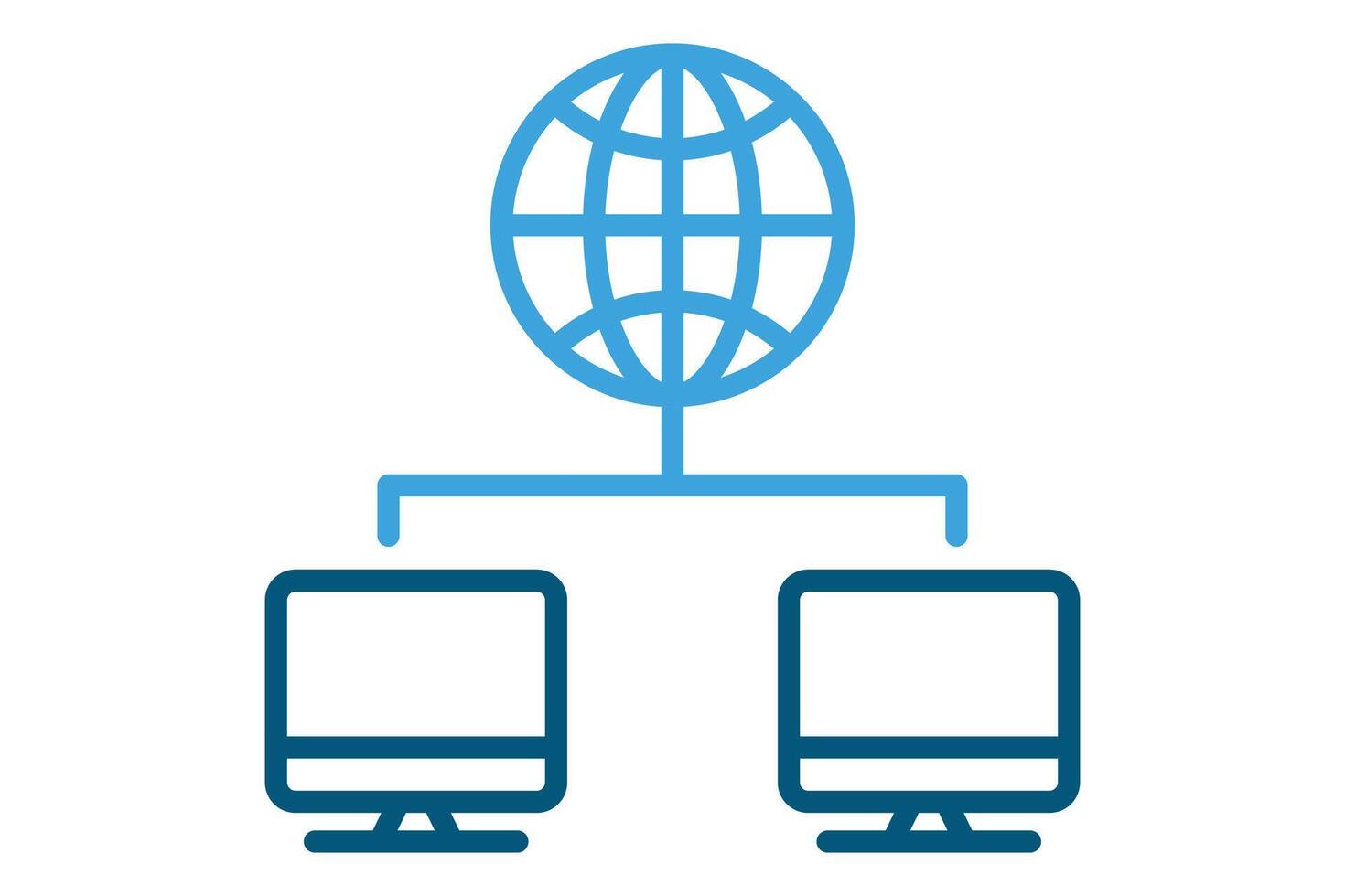 Network icon. line icon style. icon related to IT. IT architecture elements illustration vector