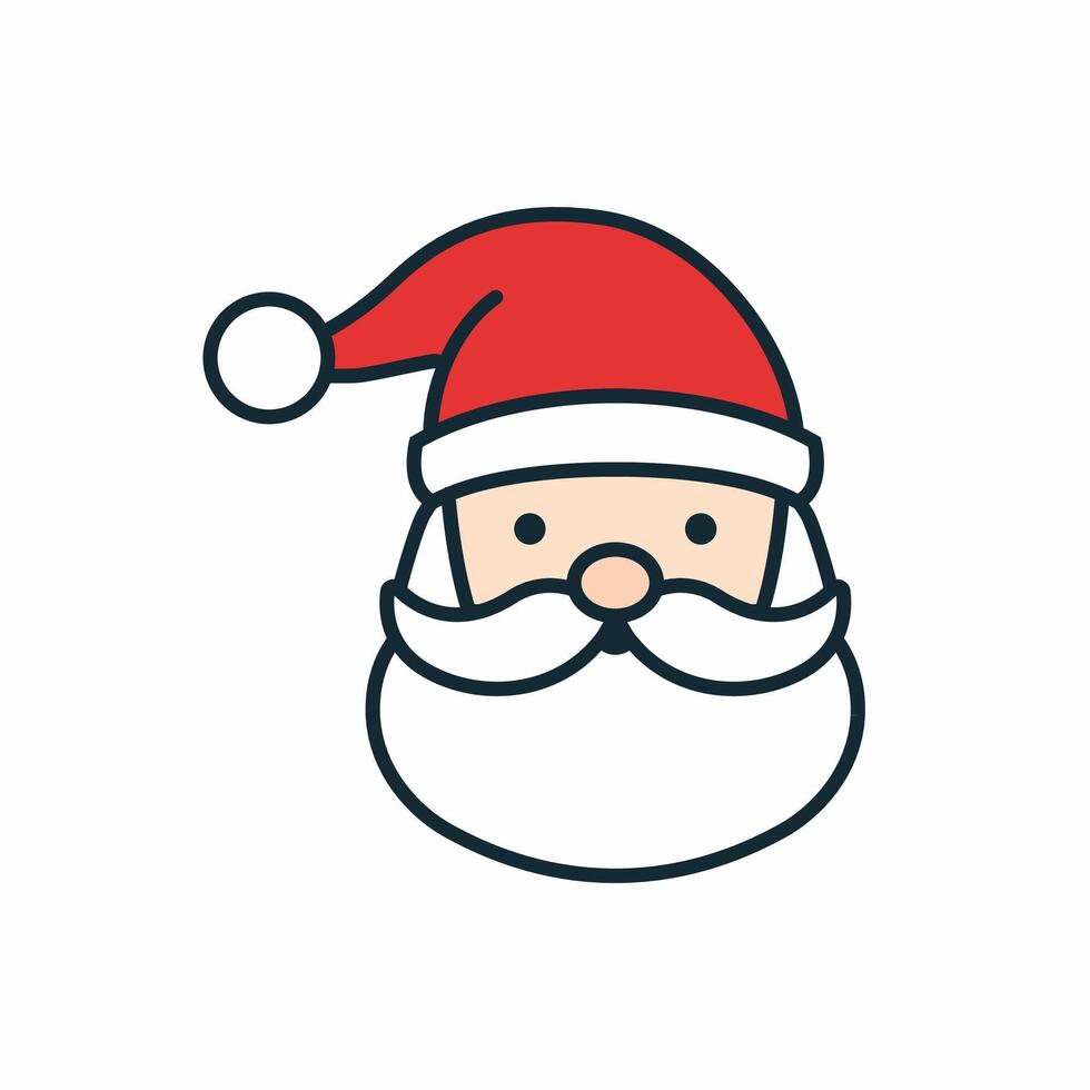 Santa Claus icon. Merry Christmas and Happy New Year theme. Isolated design. illustration vector