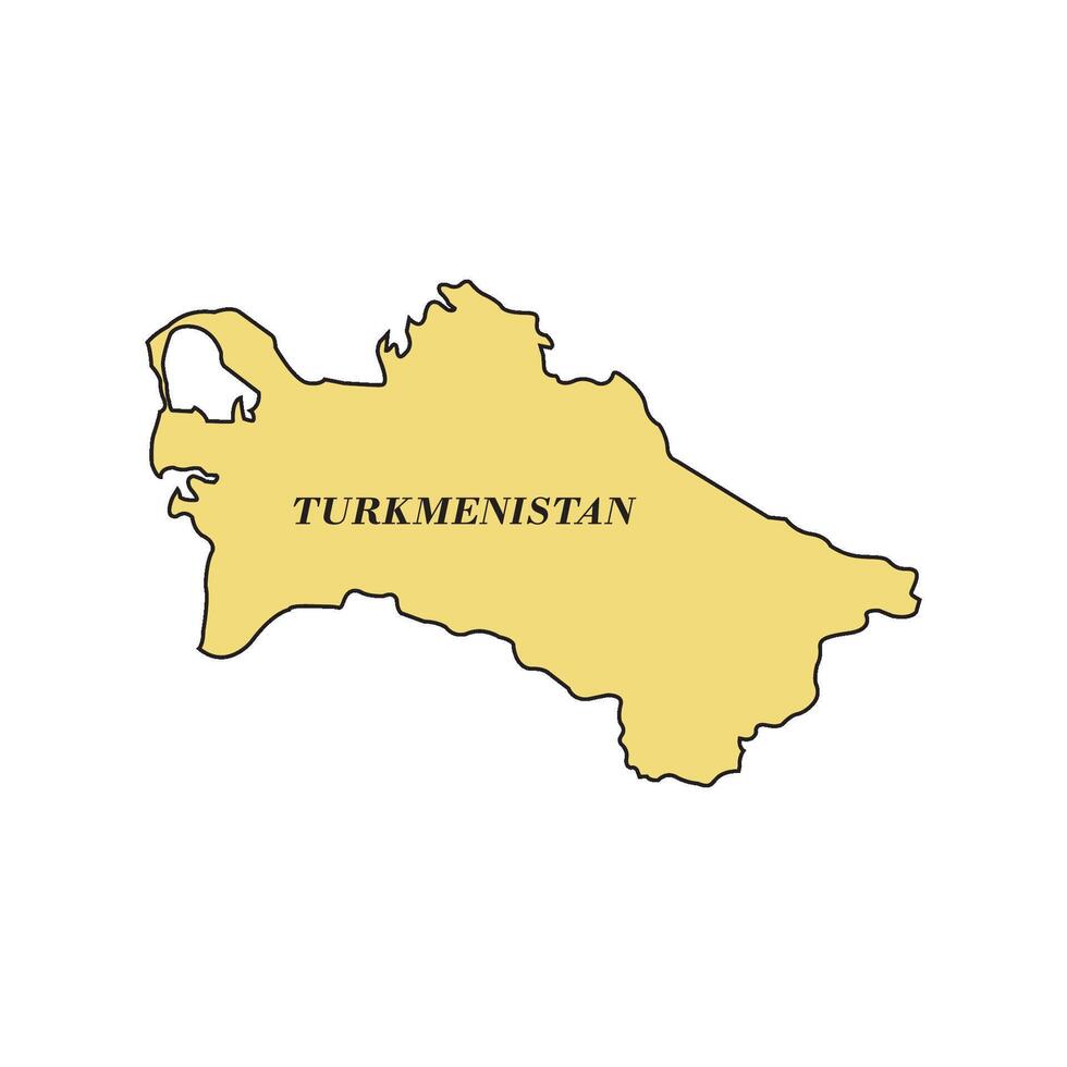 Turkmenistan map icon design vector